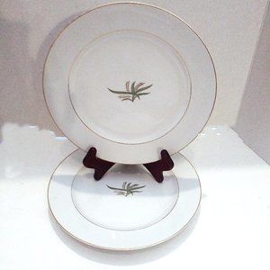 Vintage Bread and Butter Plates in Fukagama Arita Hand Painted Bone China